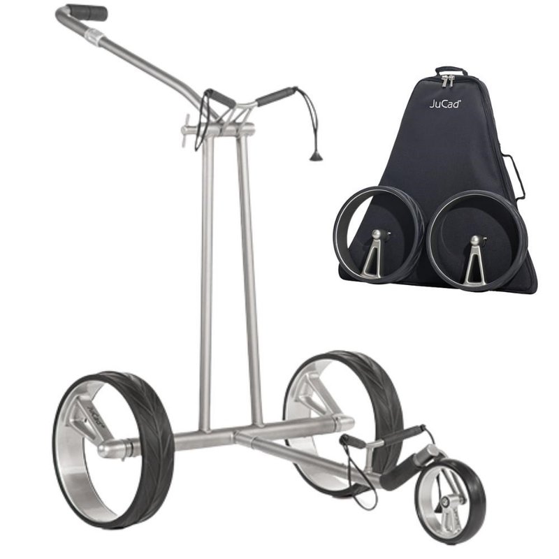 JuCad Phantom Titan 2.0 carrito eléctrico + bolsa de transporte, titanio