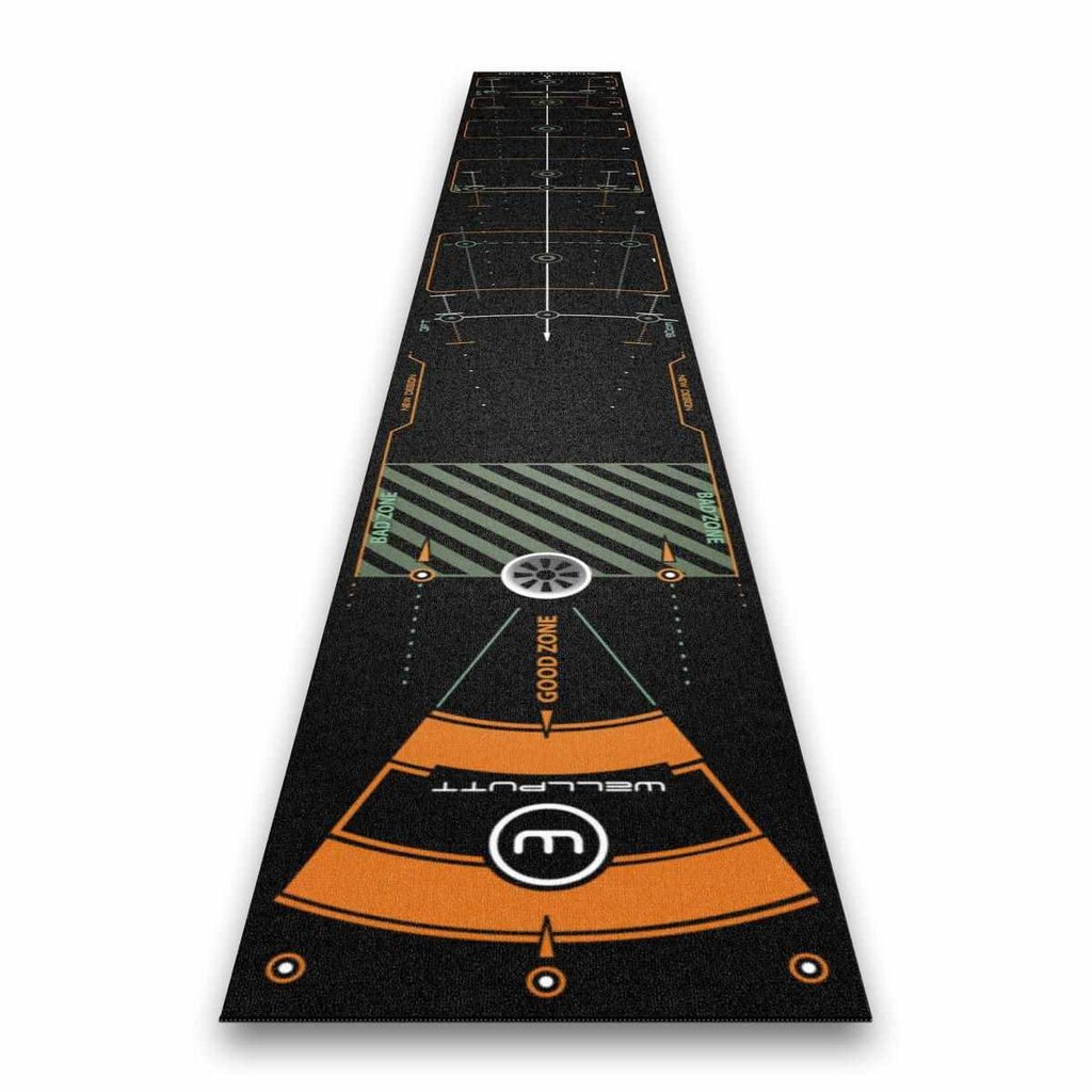 Wellputt Putting Mat - CLASSIC 13FT (4m), speed 10-11,5ft, negro