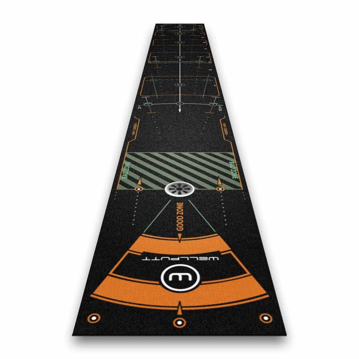 Wellputt Putting Mat - CLASSIC 13FT (4m), speed 10-11,5ft, negro