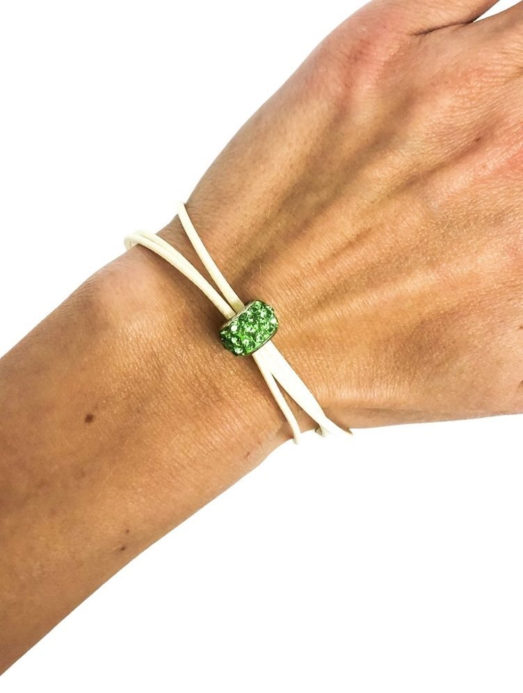 Ostatní Handmade Teraka bracelet, type 002, verde/blanco