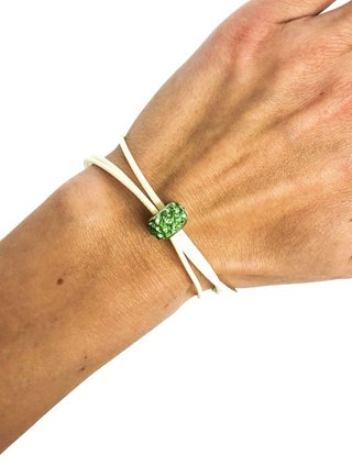 Ostatní Handmade Teraka bracelet, type 002, verde/blanco