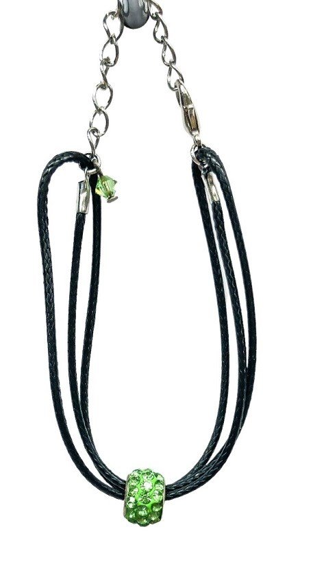 Ostatní Handmade Teraka bracelet, type 005, negro/verde