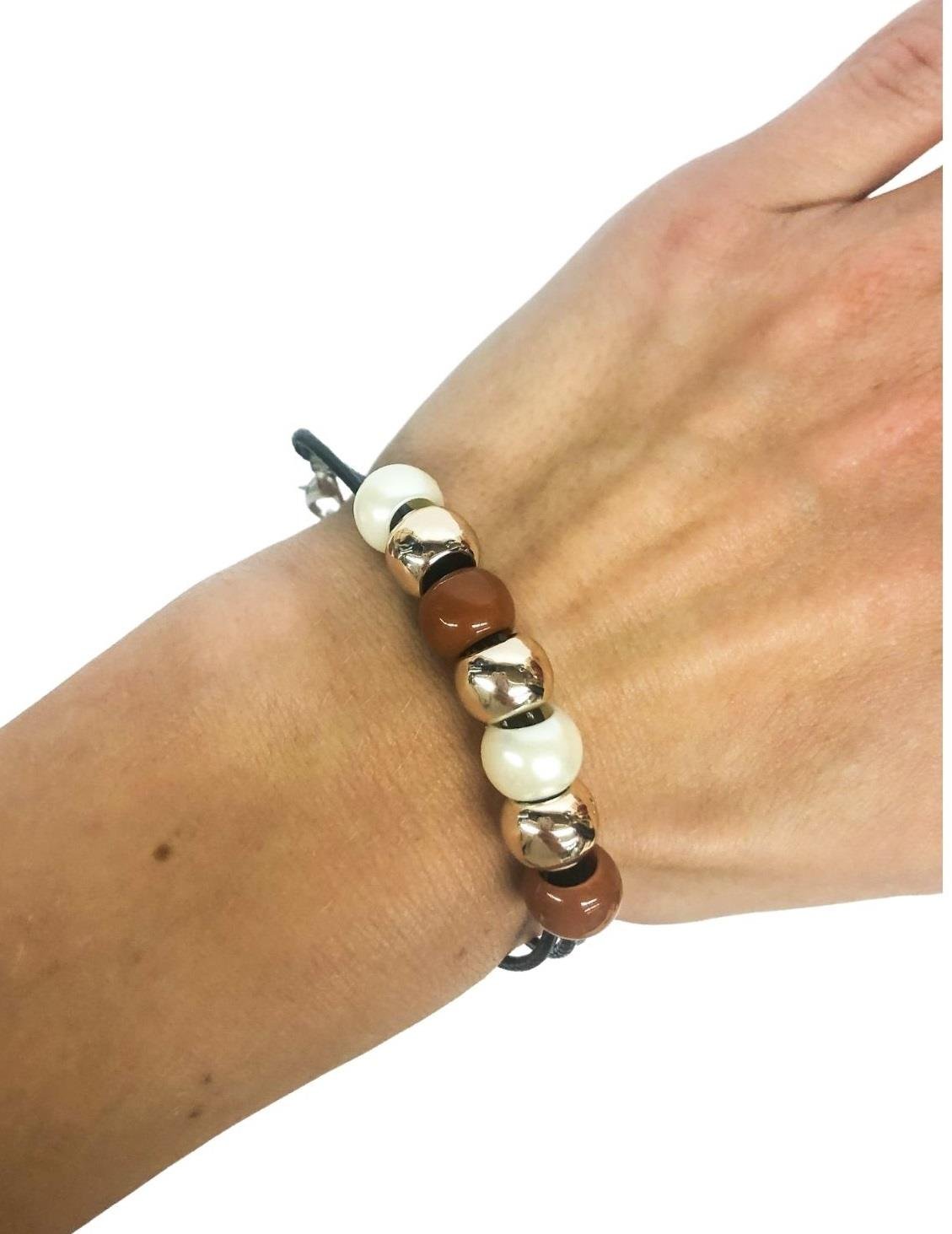 Ostatní Handmade Teraka pulsera tipo 016, marrón
