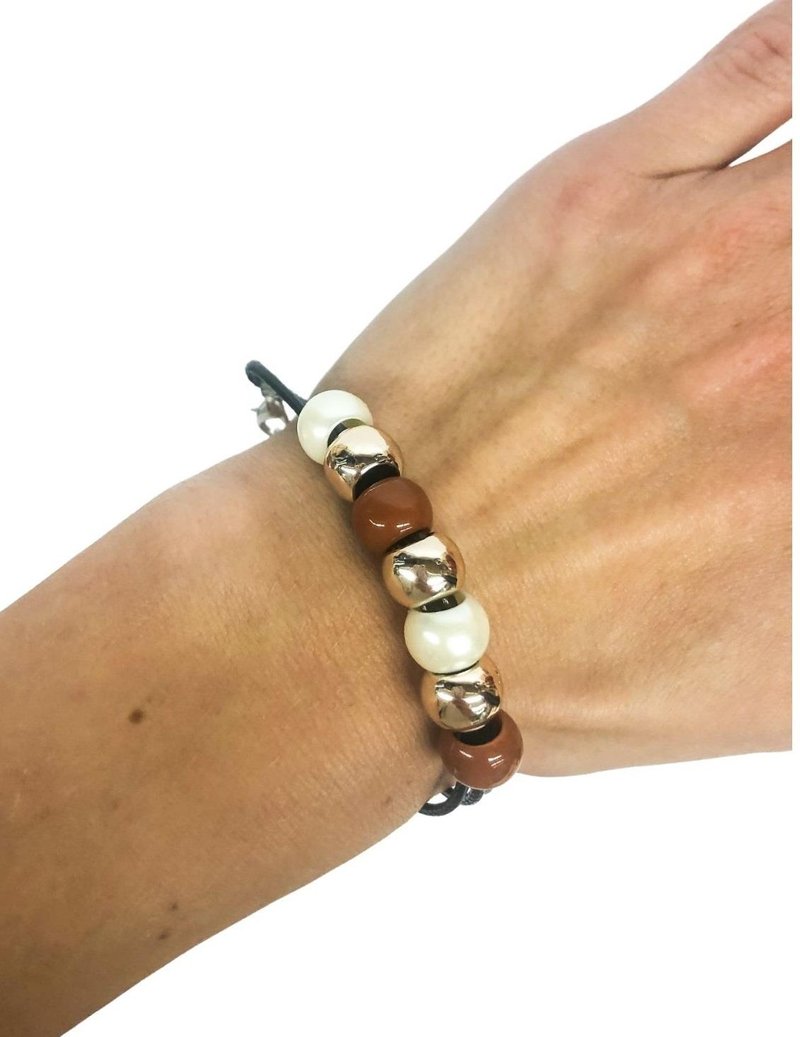 Ostatní Handmade Teraka pulsera tipo 016, marrón