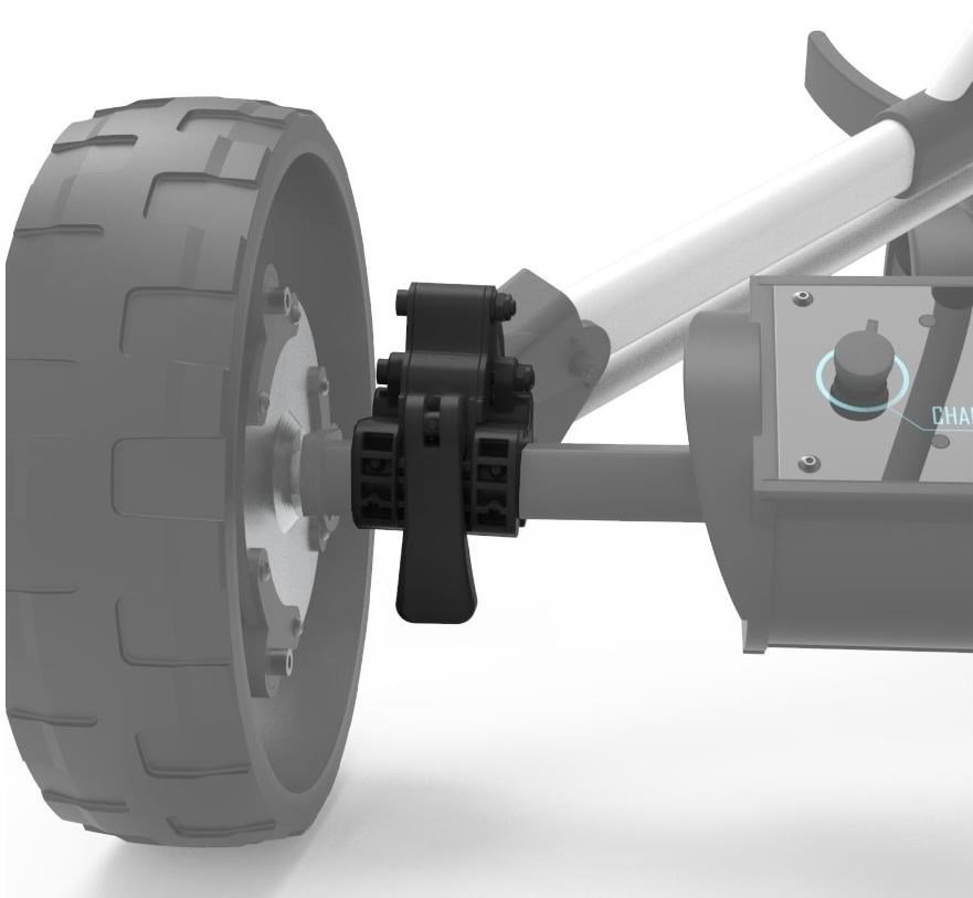 Alphard Club Booster eWheel Bracket Set - Clicgear 8.0 accesorio para carrito, negro