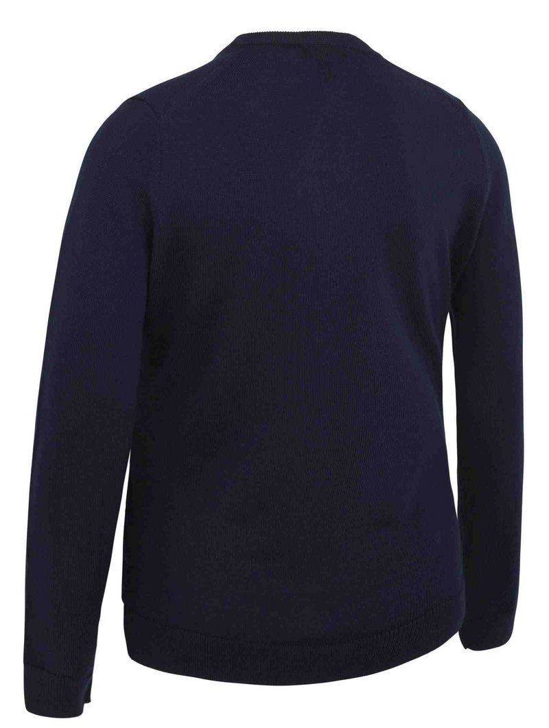 Callaway V-Neck Merino suéter de mujer, azul marino oscuro
