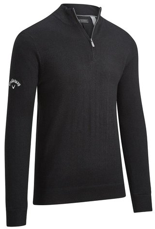 Callaway Windstropper 1/4 Zipped suéter de hombre, negro INK