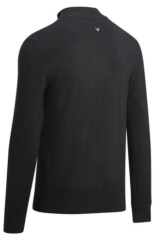 Callaway Windstropper 1/4 Zipped suéter de hombre, negro INK