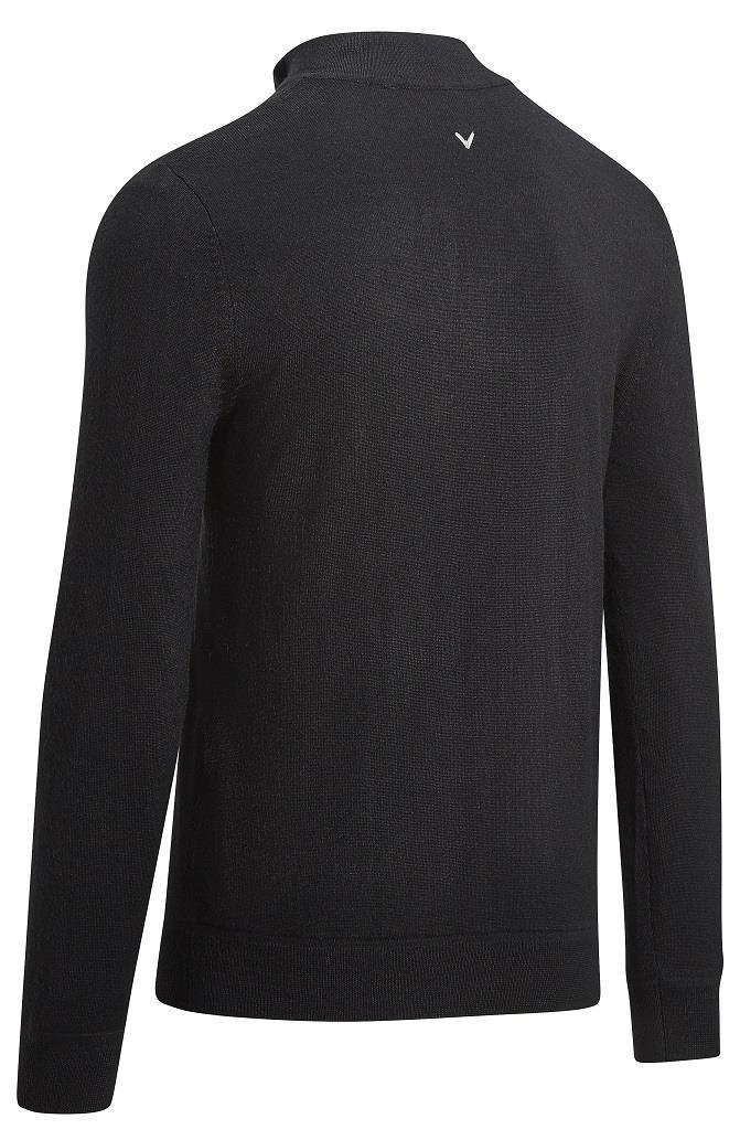 Callaway Windstropper 1/4 Zipped suéter de hombre, negro INK