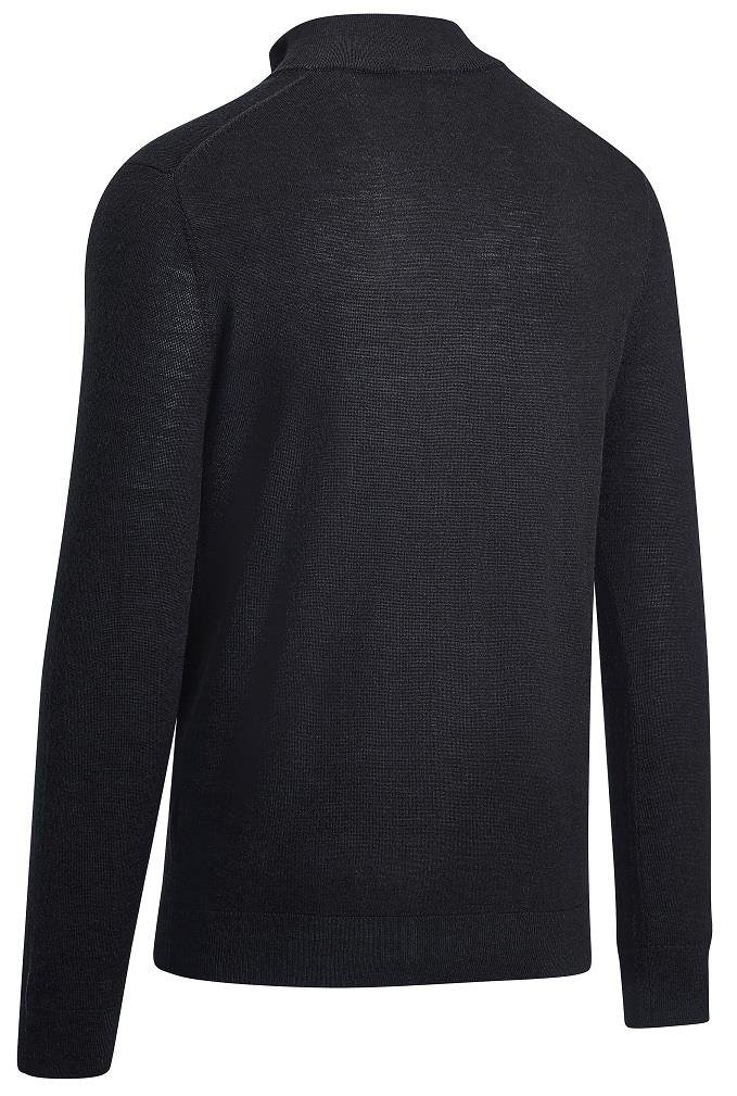 Callaway 1/4 Blended Merino suéter de hombre, black ink
