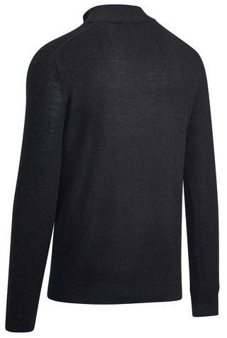 Callaway 1/4 Blended Merino suéter de hombre, black ink