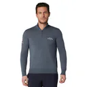 Callaway 1/4 Blended Merino suéter de hombre, steel heather