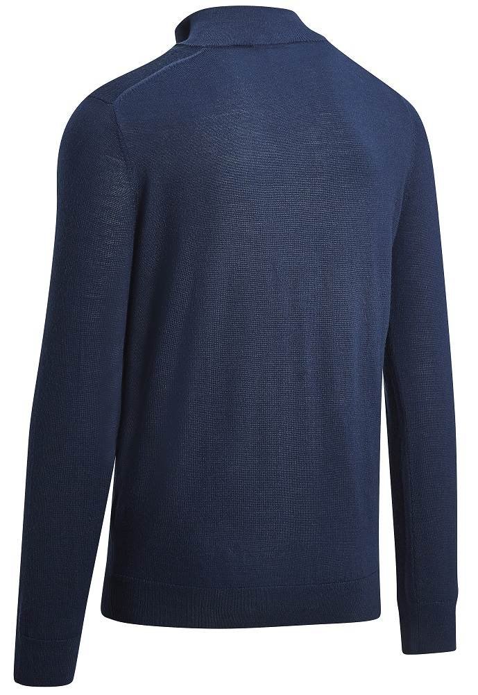 Callaway 1/4 Blended Merino suéter de hombre, azul marino
