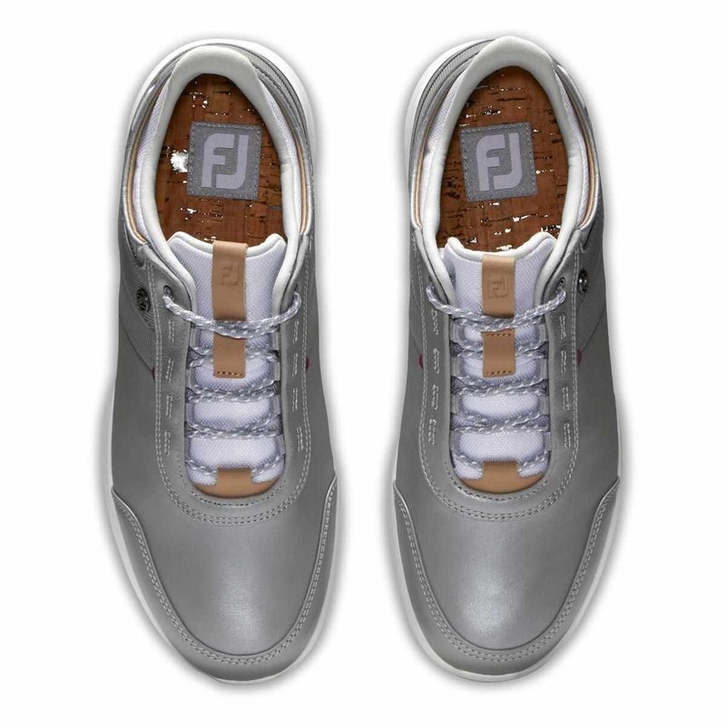 FootJoy Stratos zapatillas de golf para mujer, plateadas