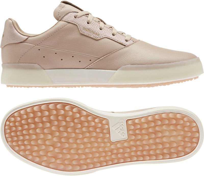 Adidas Adicross Retro zapatillas de golf para mujer, ash pearl/gold met./chalk white