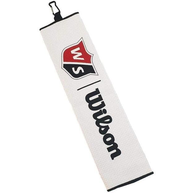 Wilson Staff Tri Fold toalla de golf 16"x21", blanca