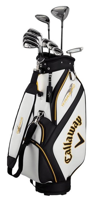 Callaway Warbird 21 set de golf para hombre, acero, + bolsa cart, blanca