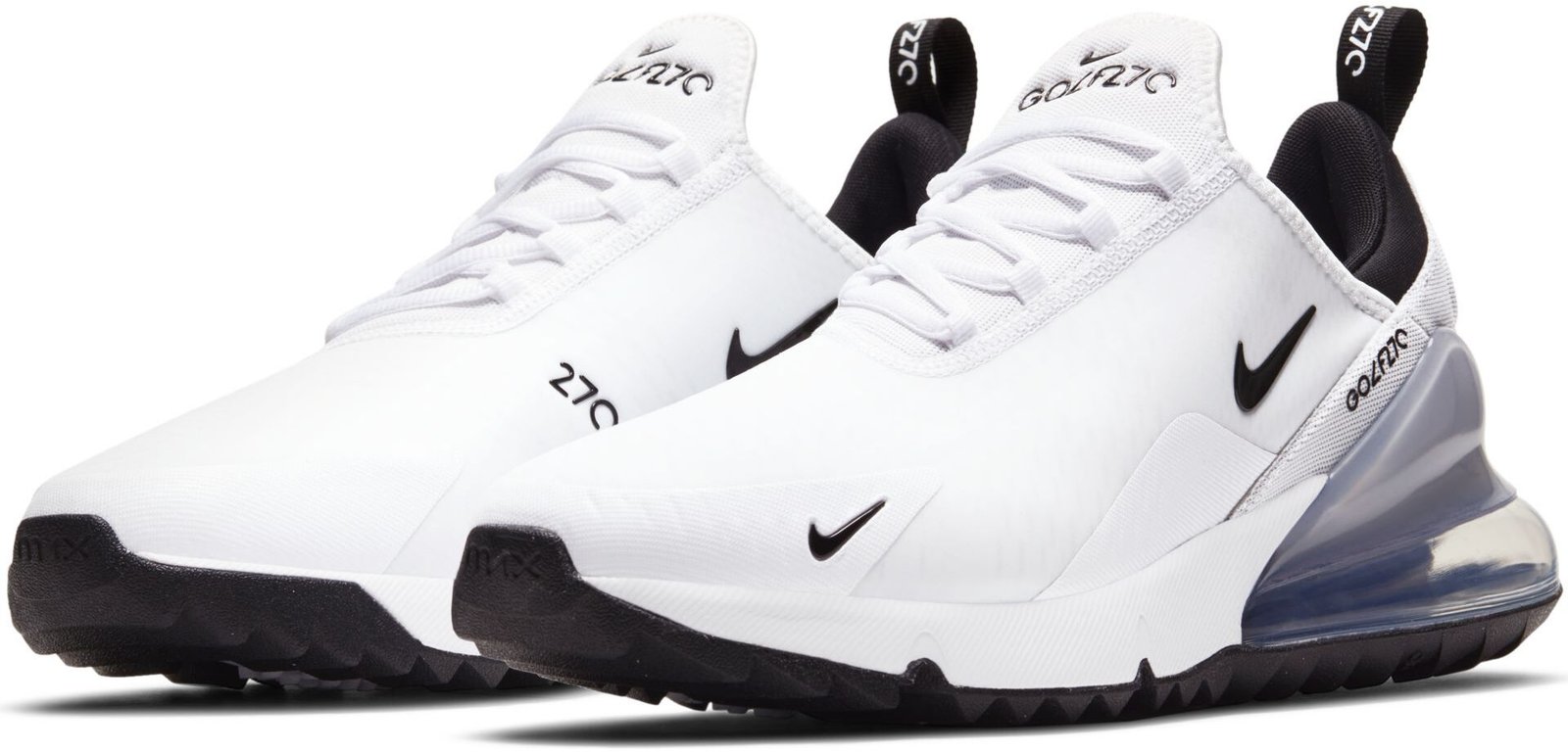 Nike Air Max 270G unisex zapatos de golf, blanco/negro/platino
