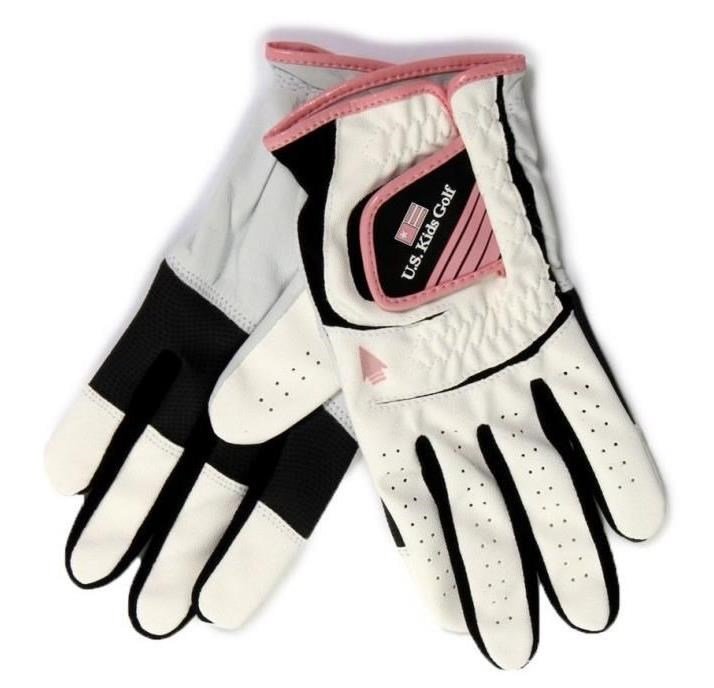 U.S. Kids Golf Golfer Youth guante de golf junior, blanco/rosa