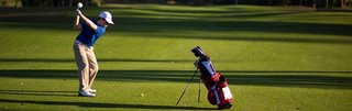 U.S. Kids Golf Tech Lisle junior polo, rojo