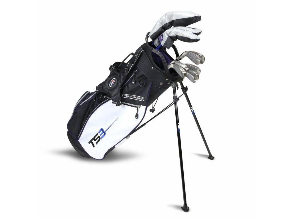 U.S. Kids Golf TS3-54 (137cm) v10 set de golf junior, grafito, negro/blanco/morado + stand bag