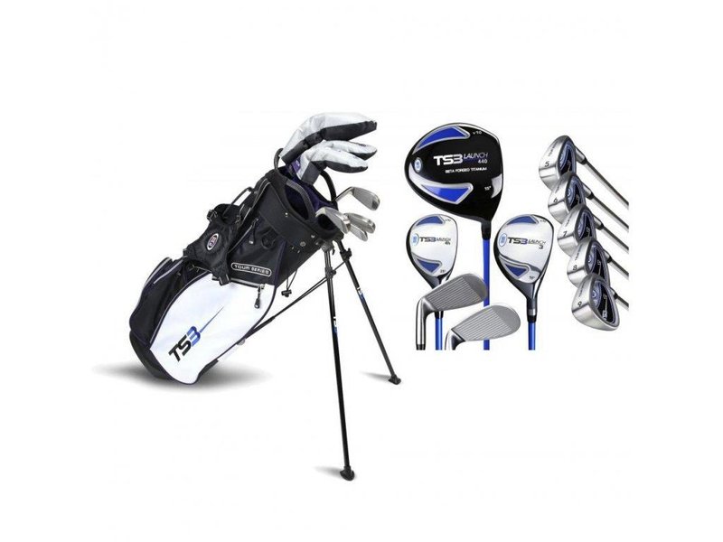 U.S. Kids Golf TS3-54 (137cm) v10 set de golf junior, grafito, negro/blanco/morado + stand bag