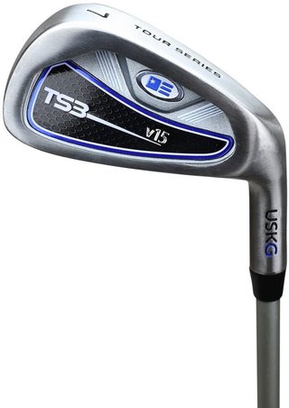 U.S. Kids Golf TS3-51 (130cm) V15 10-Club set de golf junior, grafito + bolsa de palo, royal/blanco/naranja