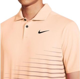 Nike Dry Vapor Stripe Graphic polo de hombre, crimson tint