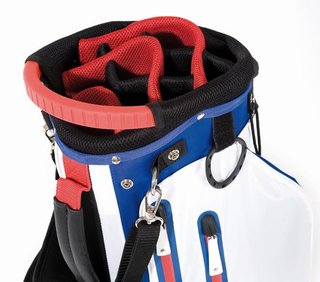 JuCad Waterproof 2in1 stand bag, azul/blanco/rojo