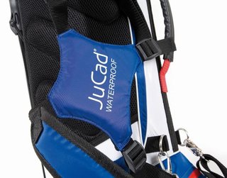 JuCad Waterproof 2in1 stand bag, azul/blanco/rojo
