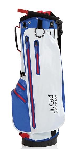 JuCad Waterproof 2in1 stand bag, azul/blanco/rojo