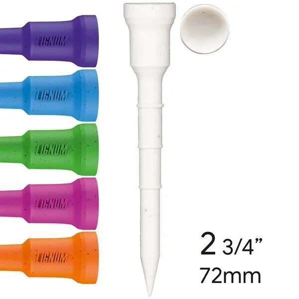 Lignum Tee 72mm (2 3/4") 12pack neon mix tees