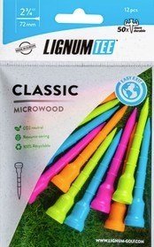 Lignum Tee 72mm (2 3/4") 12pack neon mix tees