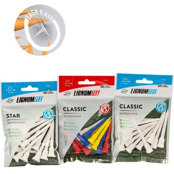 Lignum Tee 53mm (2 1/8") 16pack neon mix tees