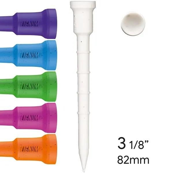 Lignum Tee 82mm (3 1/8") 12pack neon mix tees