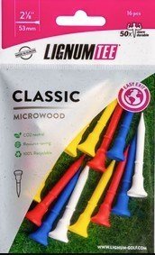 Lignum Tee 53mm (2 1/8") 16pack mix de colores