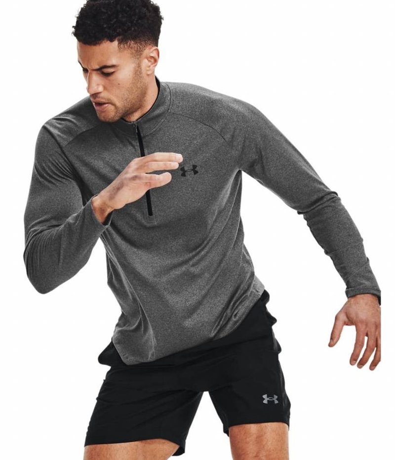 Under Armour Tech 2.0 1/2 Zip camiseta de manga larga para hombre, gris