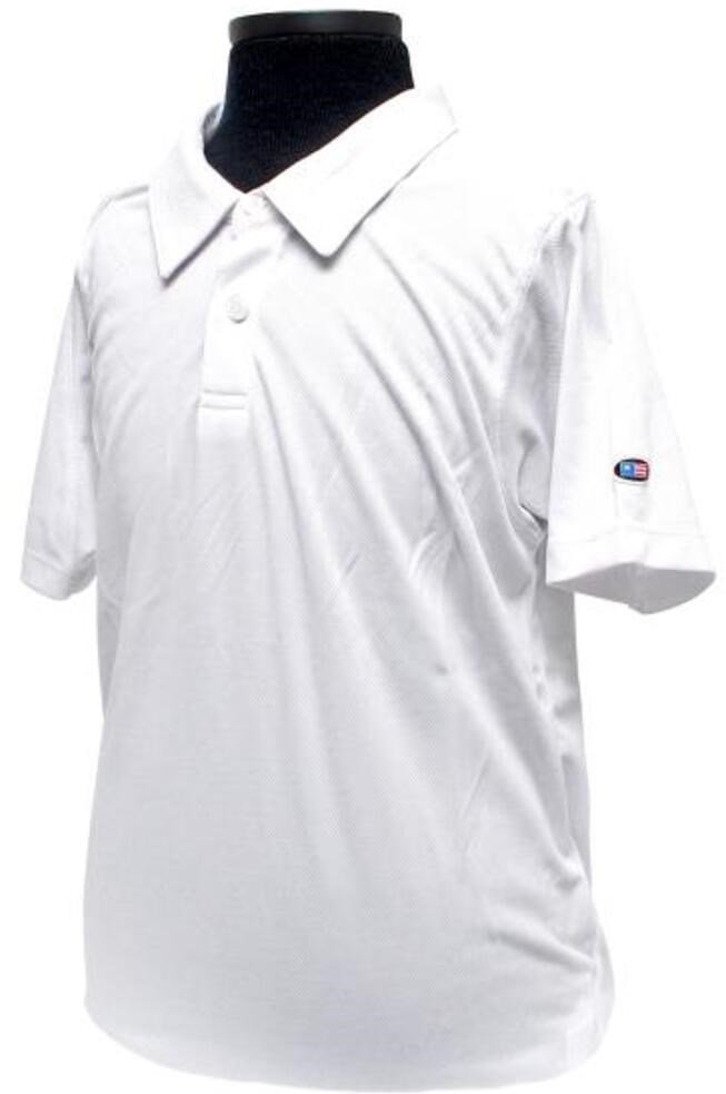 U.S. Kids Golf Tech Lisle polo junior, blanco