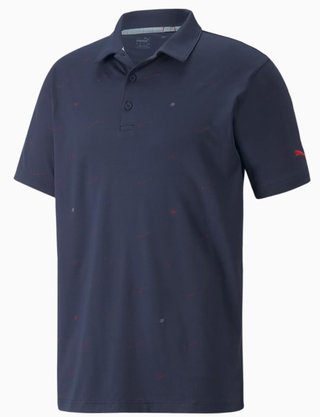 Puma Cloudspun Love polo de hombre, navy blazer/ski patrol