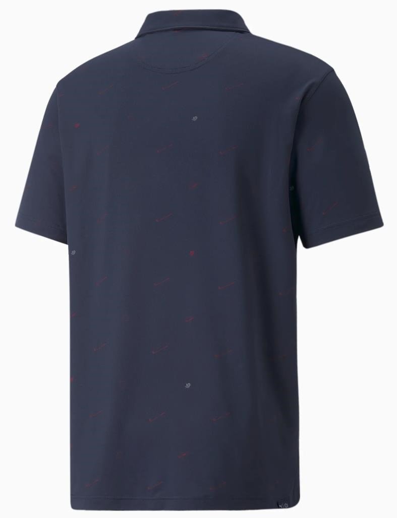 Puma Cloudspun Love polo de hombre, navy blazer/ski patrol