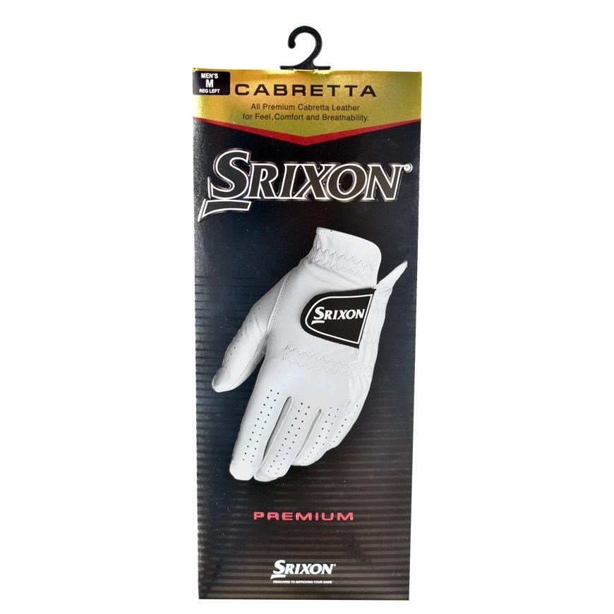 Srixon Premium Cabretta Leather guante de golf para hombre, blanco