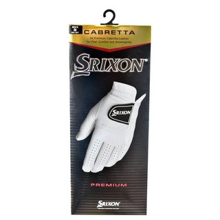 Srixon Premium Cabretta Leather guante de golf para hombre, blanco