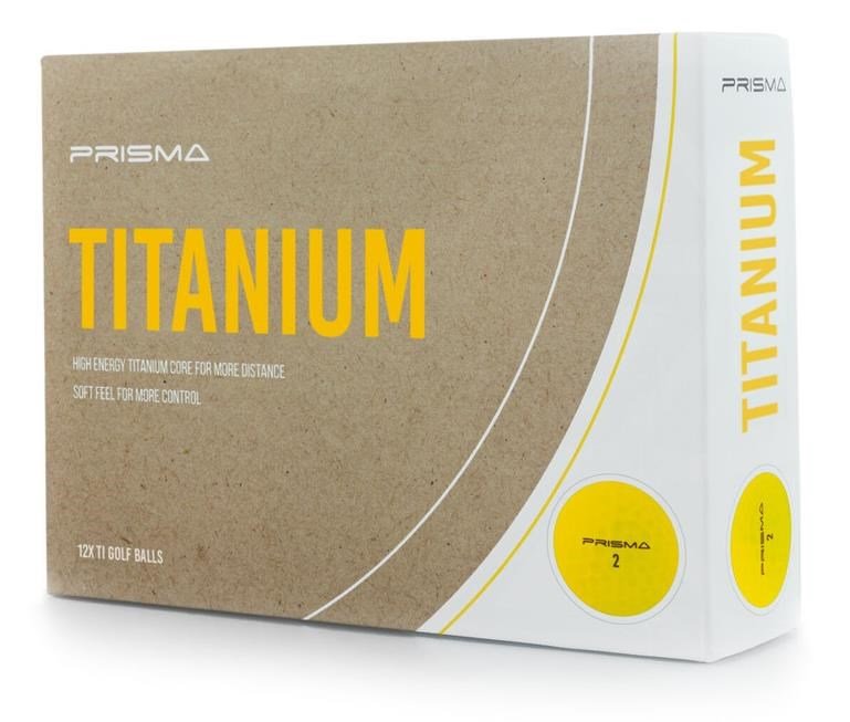 Masters Prisma Titanium pelotas de golf, amarillas