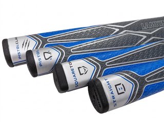 Lamkin SINKFIT PU Squaretop putter grip, negro/azul