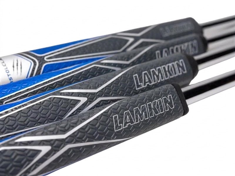 Lamkin SINKFIT PU Straight grip de putter, negro/azul