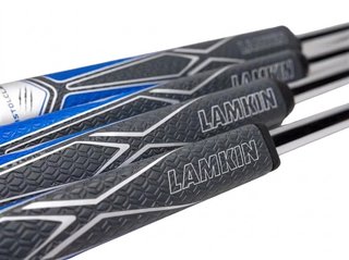 Lamkin SINKFIT PU Straight grip de putter, negro/azul