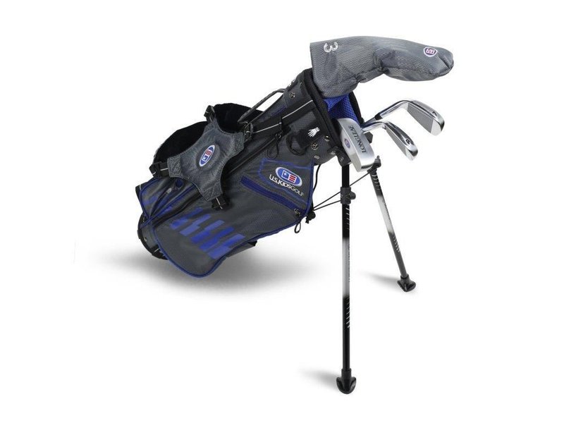 U.S. Kids Golf UL45 (114cm) WT25-s 4-Club junior set de golf 2022, grafito + stand bag, gris/azul