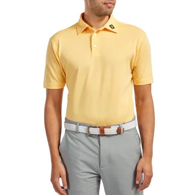 FootJoy Stretch Pique Solid polo de hombre, amarillo