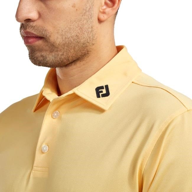 FootJoy Stretch Pique Solid polo de hombre, amarillo