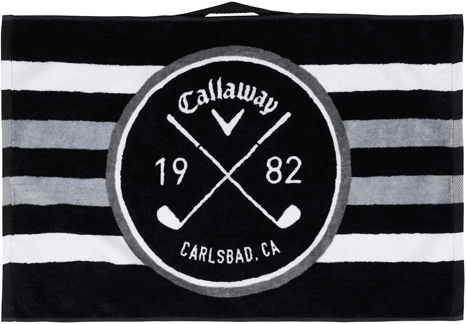 Callaway Cart toalla de golf, 40x60 cm, negro/blanco